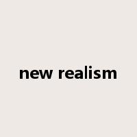 new realism是什么意思
