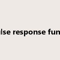 impulse response function是什么意思