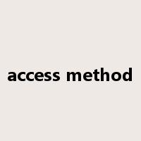 access method是什么意思