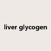 liver glycogen是什么意思