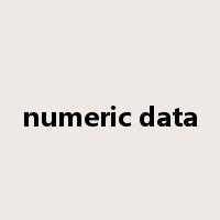 numeric data是什么意思