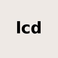 lcd是什么意思