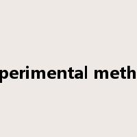 experimental method是什么意思