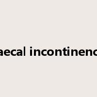faecal incontinence是什么意思
