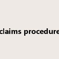 claims procedure是什么意思
