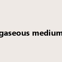 gaseous medium是什么意思
