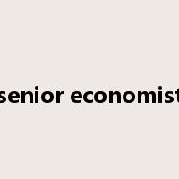 senior economist是什么意思