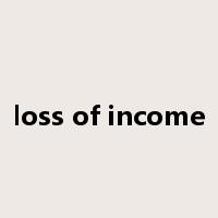 loss of income是什么意思
