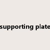 supporting plate是什么意思