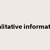 qualitative information是什么意思