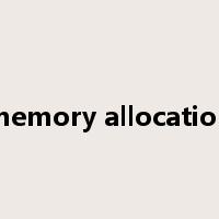 memory allocation是什么意思
