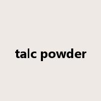 talc powder是什么意思