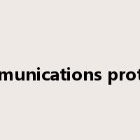 communications protocol是什么意思