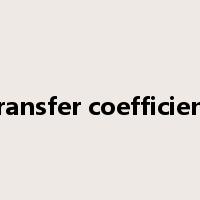 transfer coefficient是什么意思