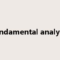 fundamental analysis是什么意思