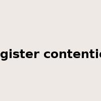 register contention是什么意思