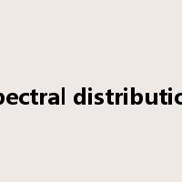 spectral distribution是什么意思
