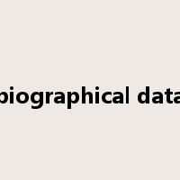 biographical data是什么意思