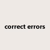 correct errors是什么意思