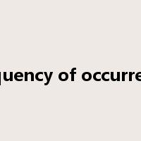 frequency of occurrence是什么意思
