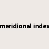 meridional index是什么意思