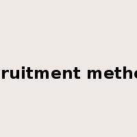recruitment methods是什么意思
