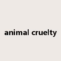 animal cruelty是什么意思