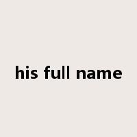 his full name是什么意思