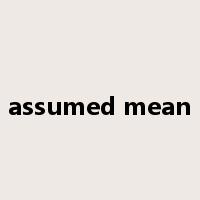 assumed mean是什么意思