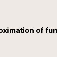 approximation of function是什么意思