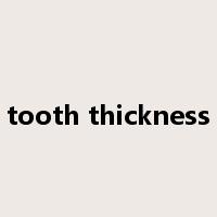 tooth thickness是什么意思