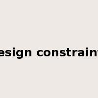 design constraints是什么意思