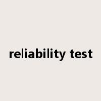 reliability test是什么意思