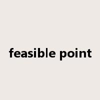 feasible point是什么意思
