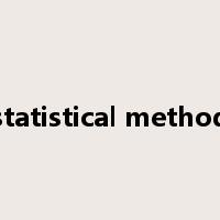 statistical method是什么意思