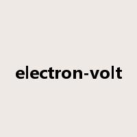 electron-volt是什么意思
