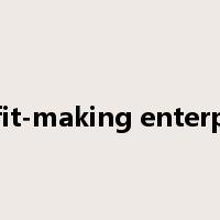 profit-making enterprise是什么意思