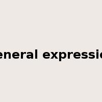 general expression是什么意思