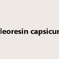 oleoresin capsicum是什么意思