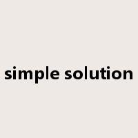 simple solution是什么意思