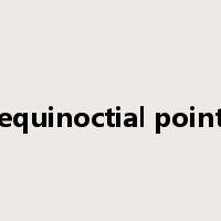 equinoctial point是什么意思