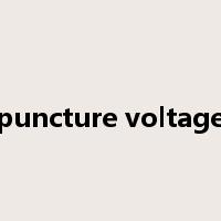puncture voltage是什么意思