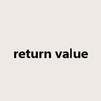 return value是什么意思