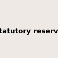 statutory reserve是什么意思