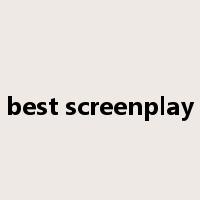 best screenplay是什么意思