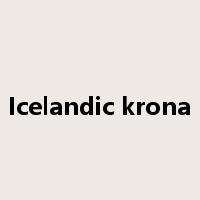 Icelandic krona是什么意思