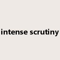 intense scrutiny是什么意思