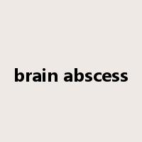 brain abscess是什么意思