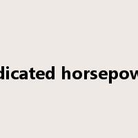 indicated horsepower是什么意思