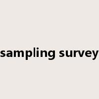 sampling survey是什么意思